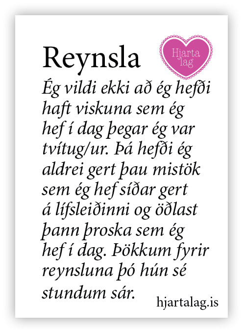 Reynsla