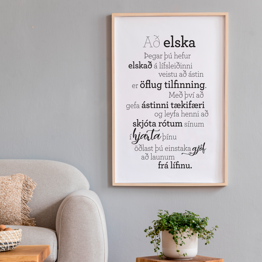 Plakat - Að elska