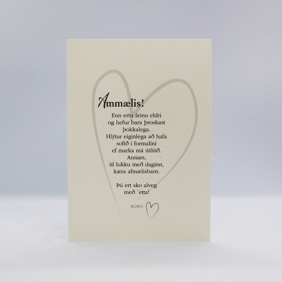 Afmæliskort - Ammælis - gullkorn eftir Huldu Ólafsdóttur