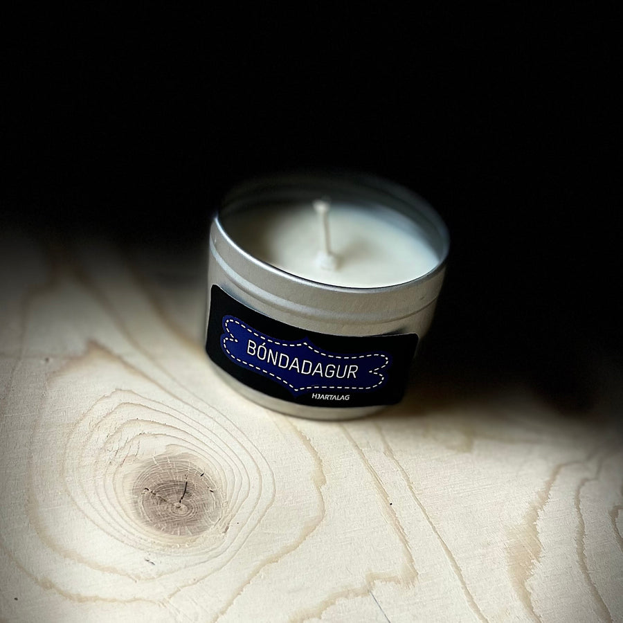 Bóndadagsilmur - ilmkerti (silfur)