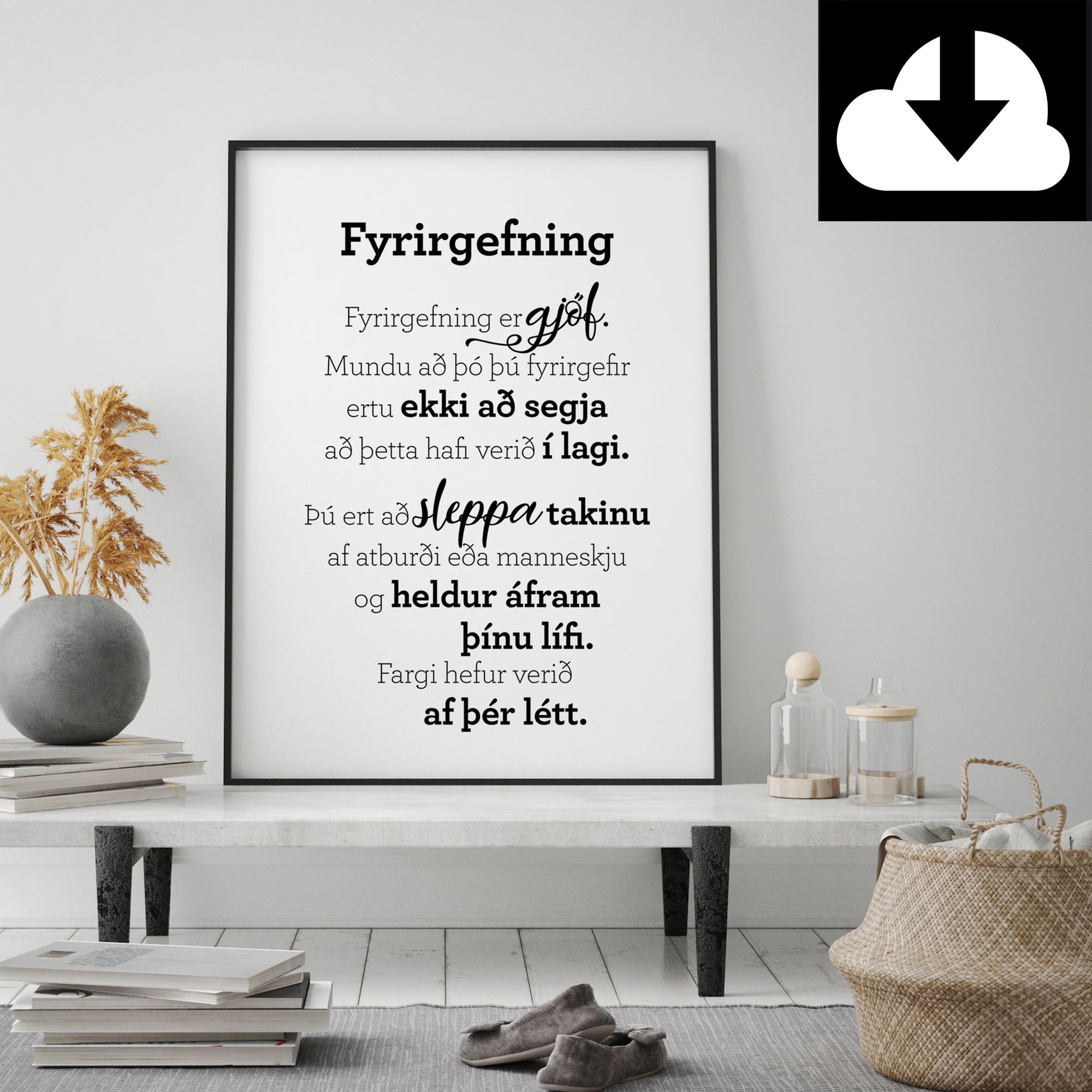 Fyrirgefning - Rafræn útgáfa til útprentunar - nokkrar stærðir fylgja