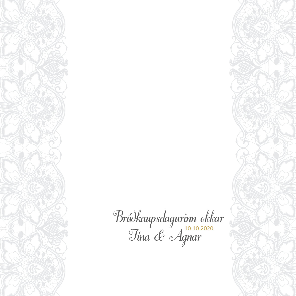 Gestabók fyrir brúðkaupið - sérhönnun