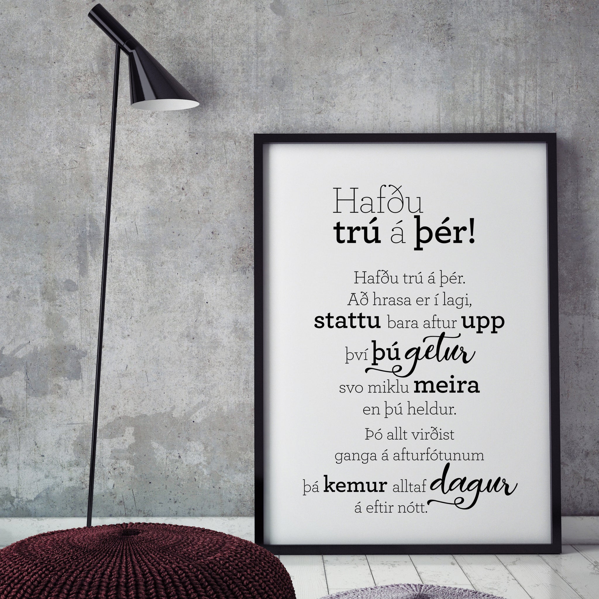 Plakat - Hafðu trú á þér