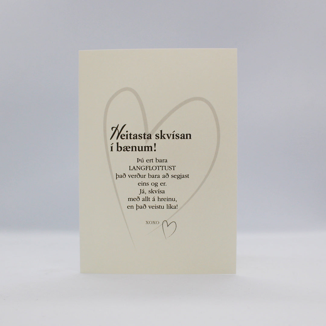 Tækifæriskort - Heitasta skvísan. Texti: Hulda Ólafsdóttir/Hjartalag