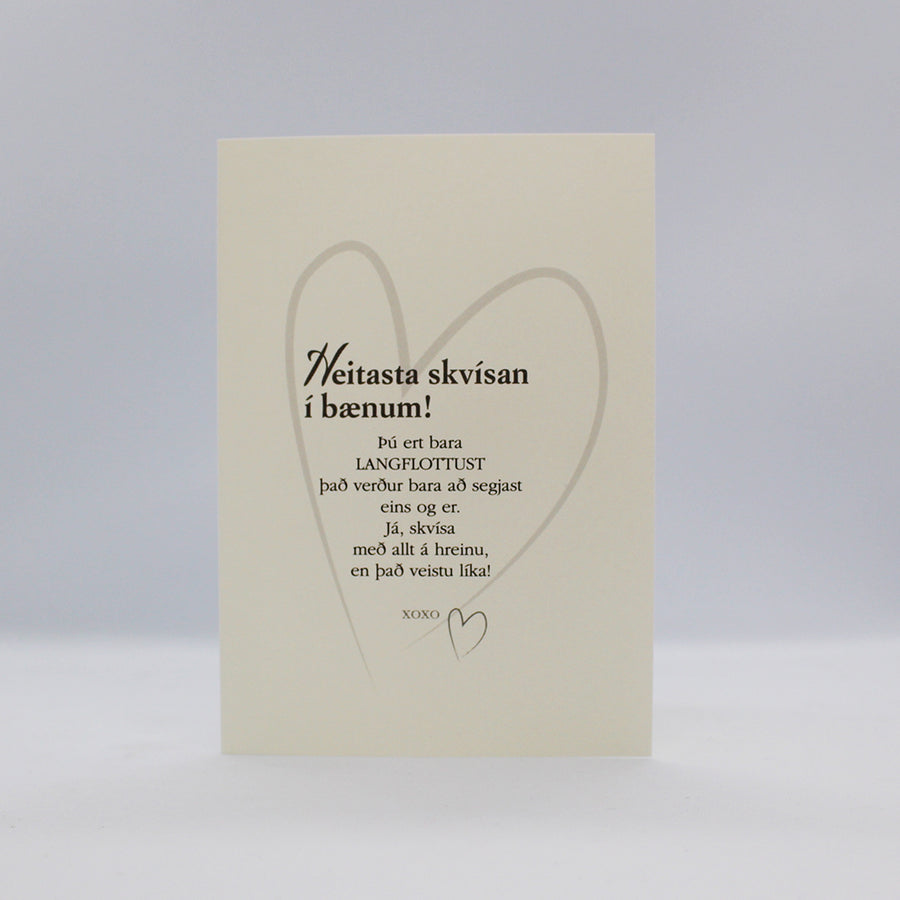 Tækifæriskort - Heitasta skvísan. Texti: Hulda Ólafsdóttir/Hjartalag