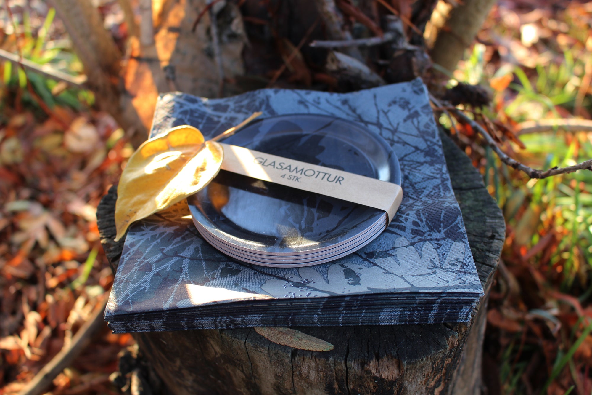 Glasamottur úr birki - Hönnun: Hjartalag