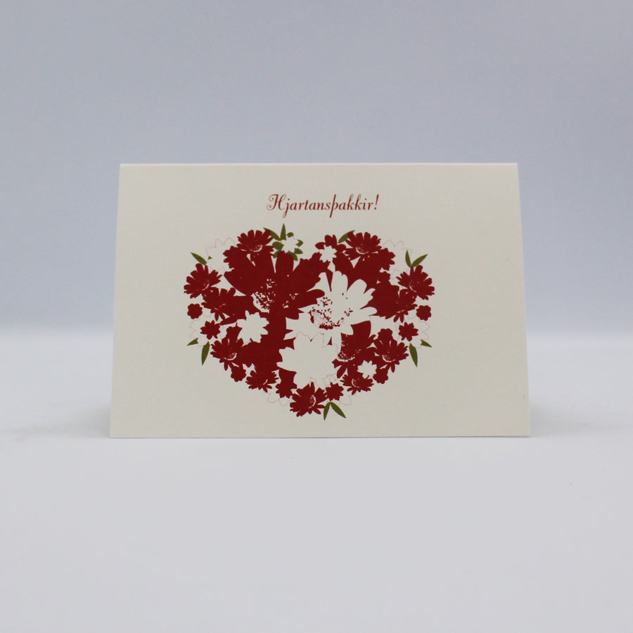 Tækifæriskort Hjartansþakkir! Hönnun: Hjartalag