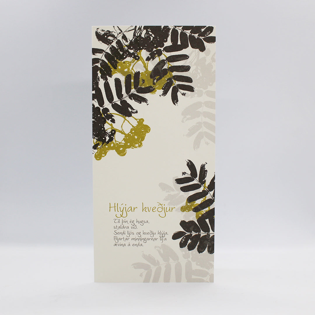 Tækifæriskort - Hlýjar kveðjur. Ljóð: Hulda Ólafsdóttir