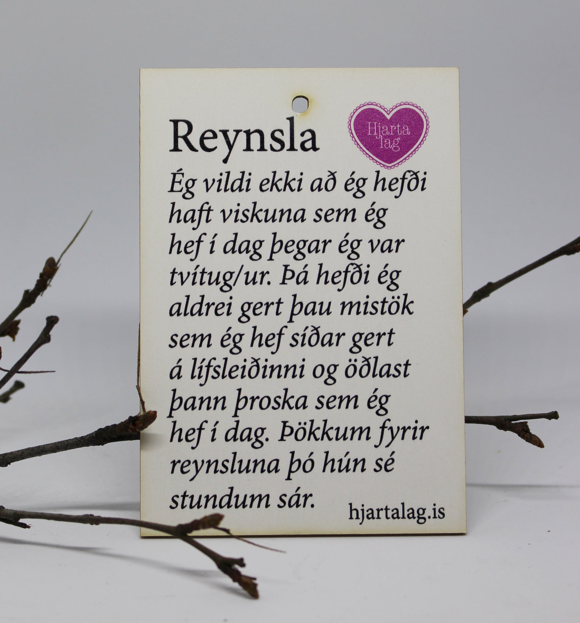 Gullkorn eftir Huldu Ólafsdóttur - Reynsla