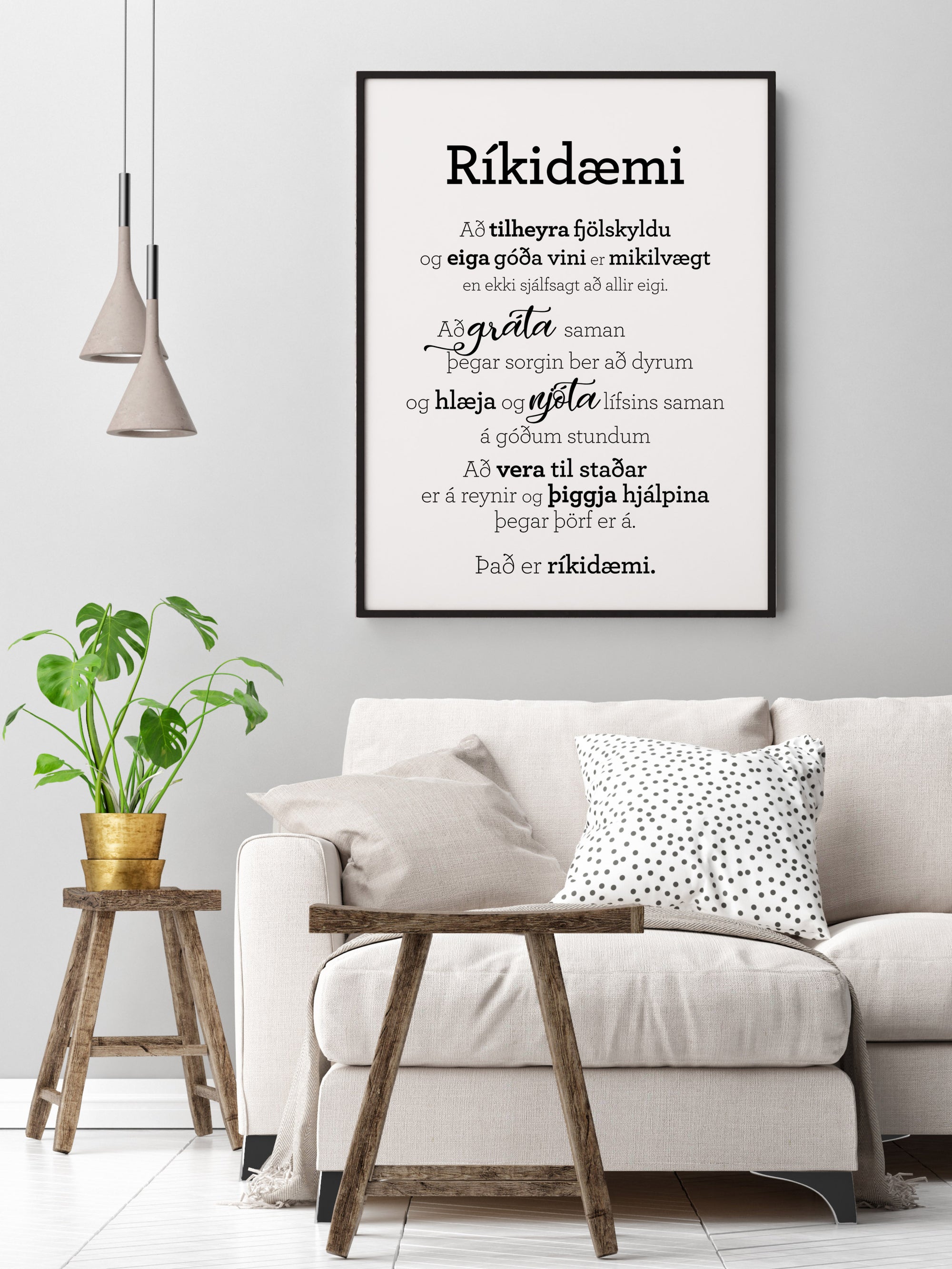 Plakat með gullkorni eftir Huldu Ólafsdóttur - Ríkidæmi