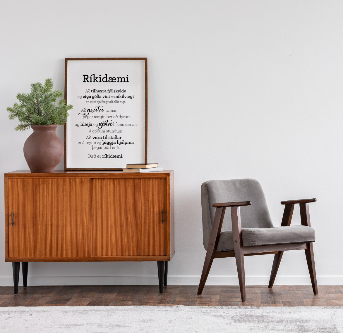 Plakat með gullkorni eftir Huldu Ólafsdóttur - Ríkidæmi