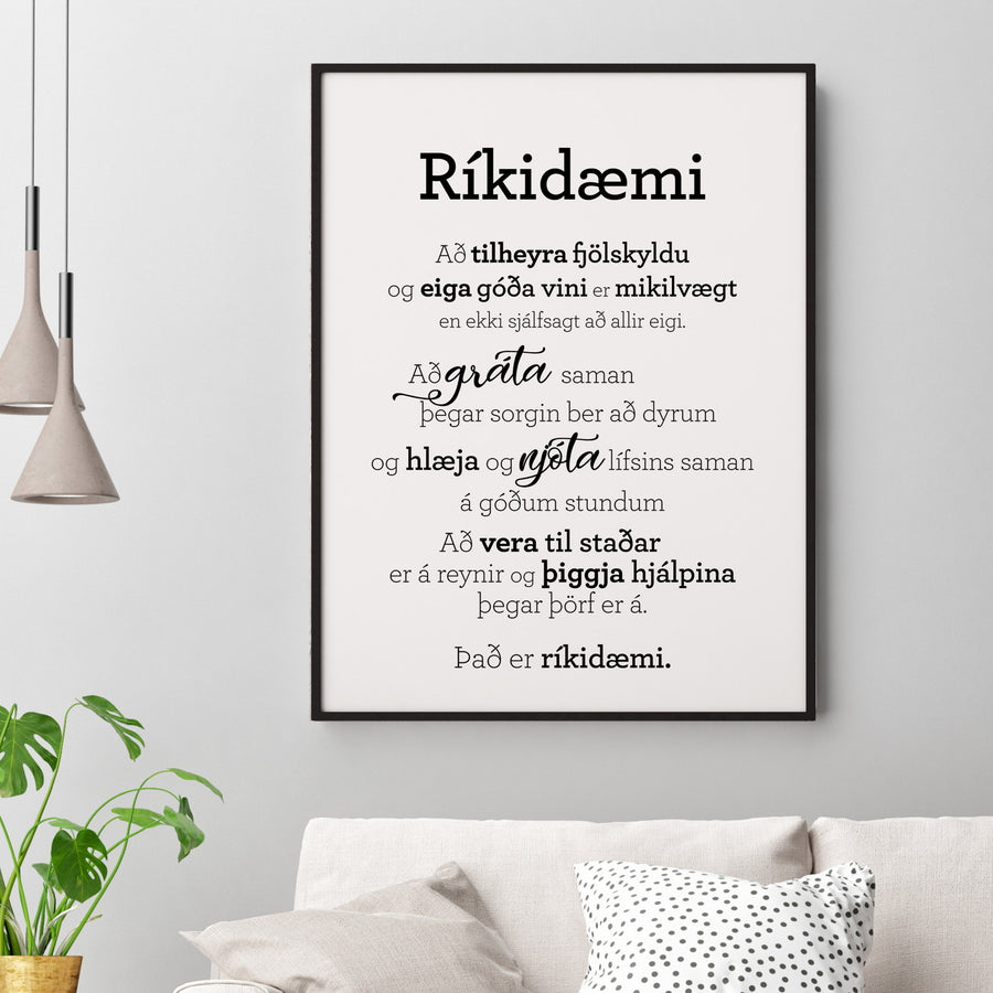 Plakat með gullkorni eftir Huldu Ólafsdóttur - Ríkidæmi