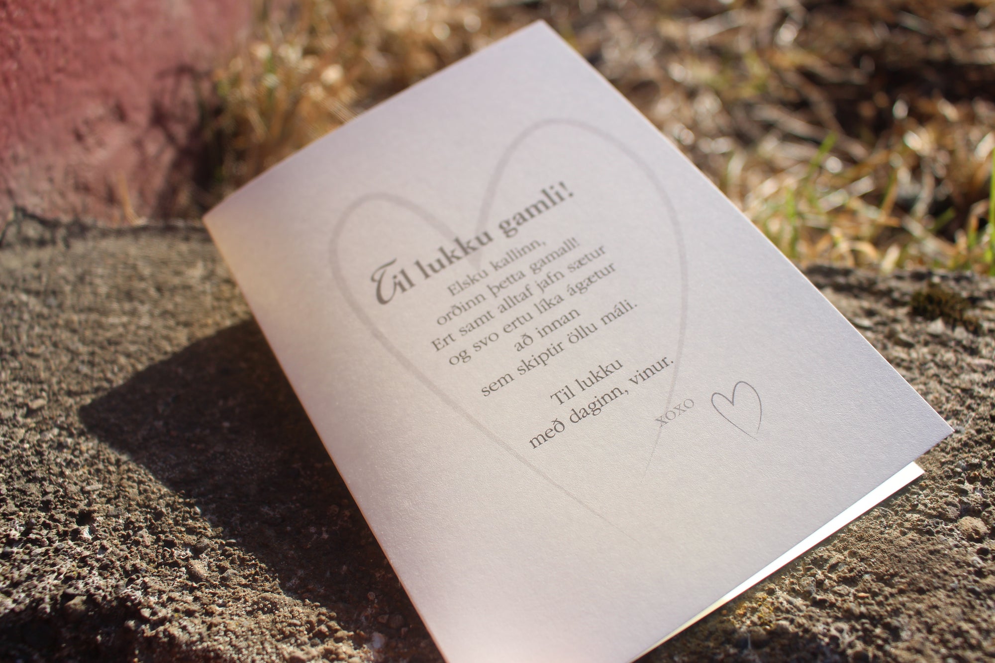 Tækifæriskort - Til lukku gamli. Texti: Hulda Ólafsdóttir