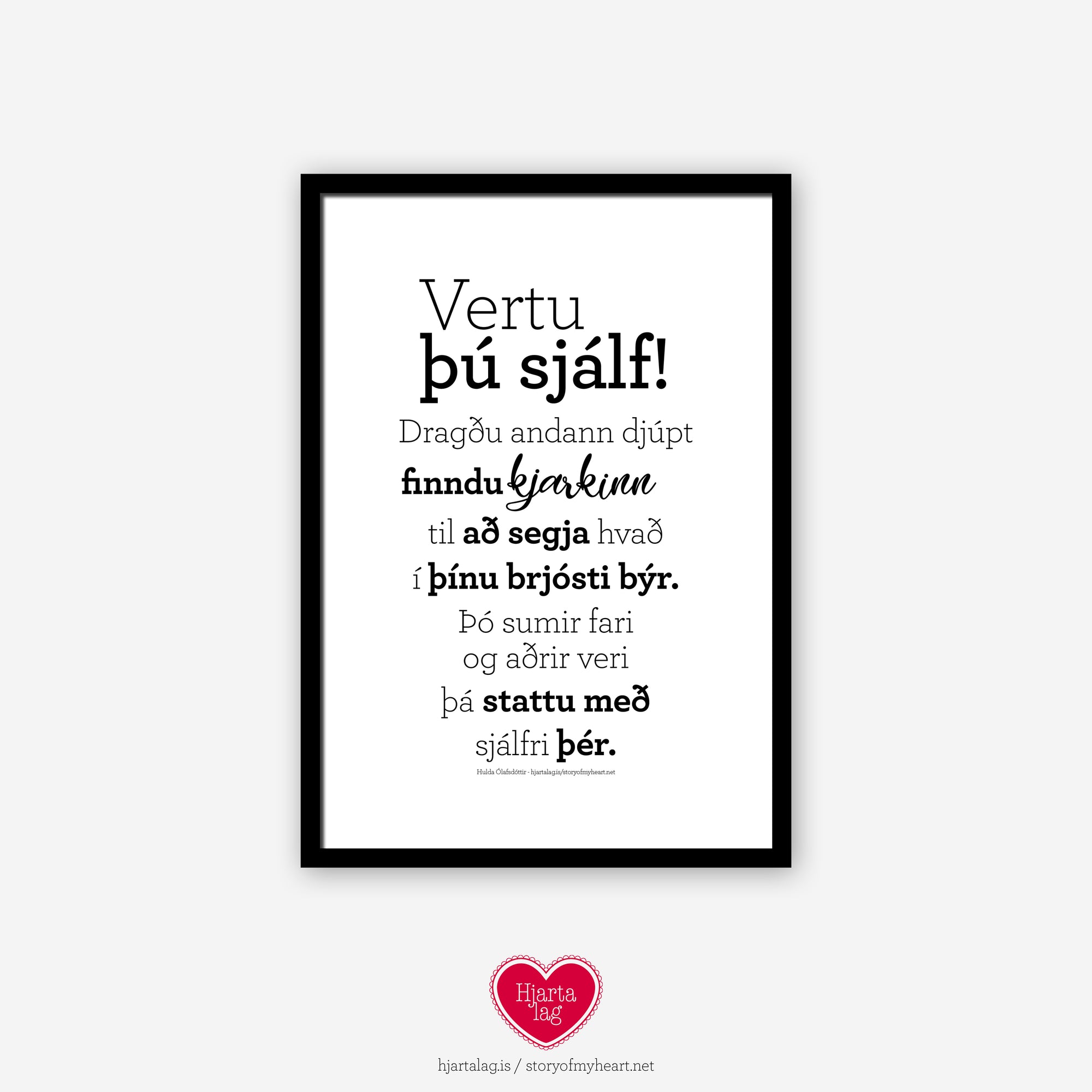 Vertu þú sjálf! - Rafræn útgáfa til útprentunar - nokkrar stærðir fylgja