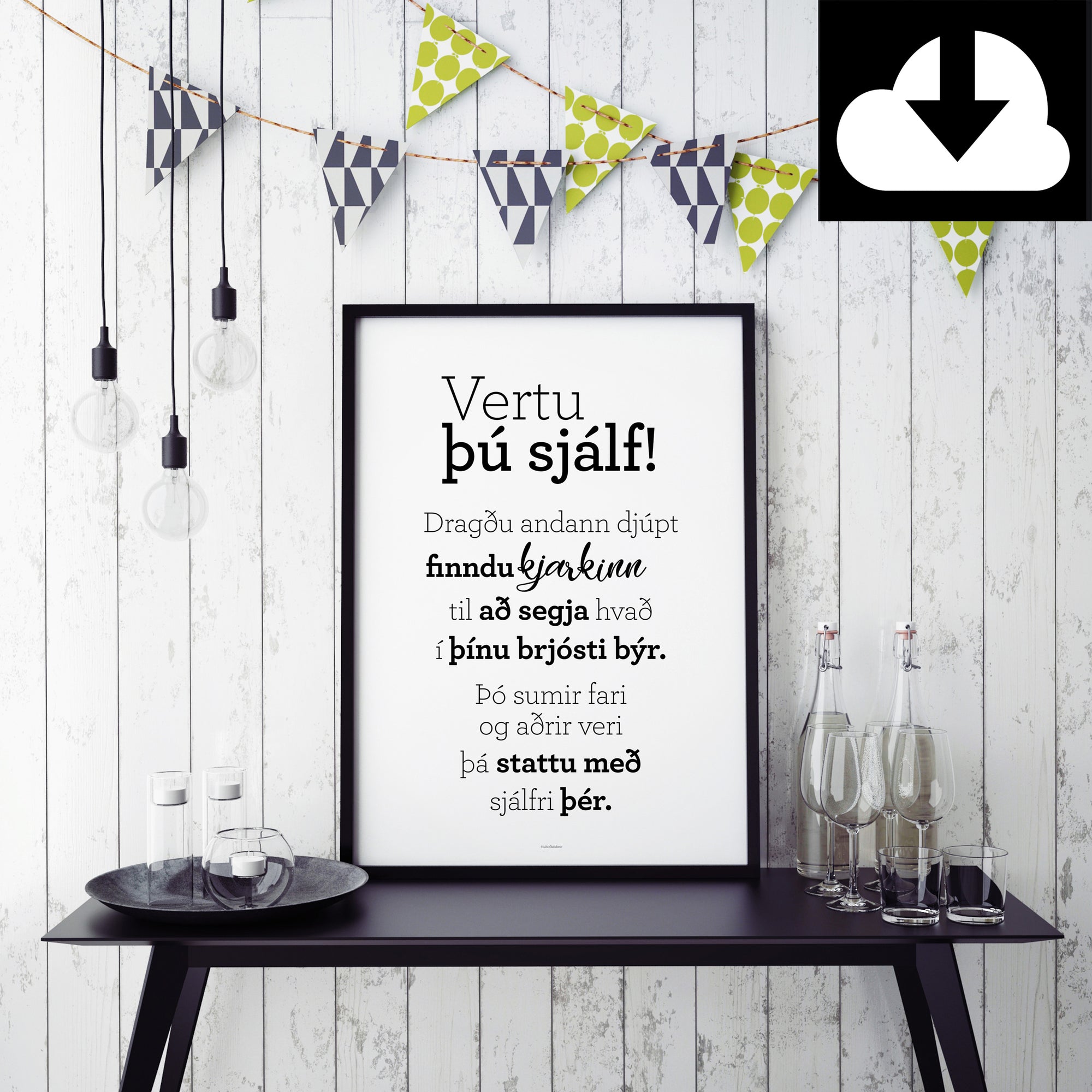 Vertu þú sjálf! - Rafræn útgáfa til útprentunar - nokkrar stærðir fylgja