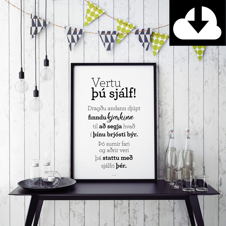 Vertu þú sjálf! - Rafræn útgáfa til útprentunar - nokkrar stærðir fylgja