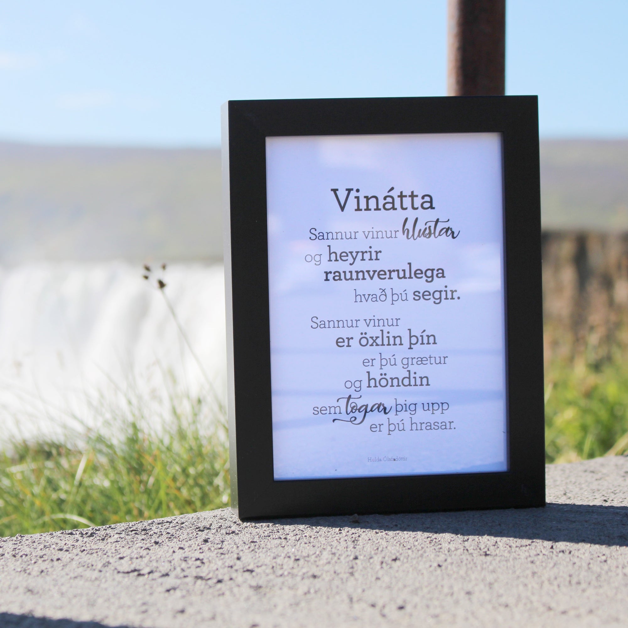 Gullkorn í ramma - Hvítir rammar