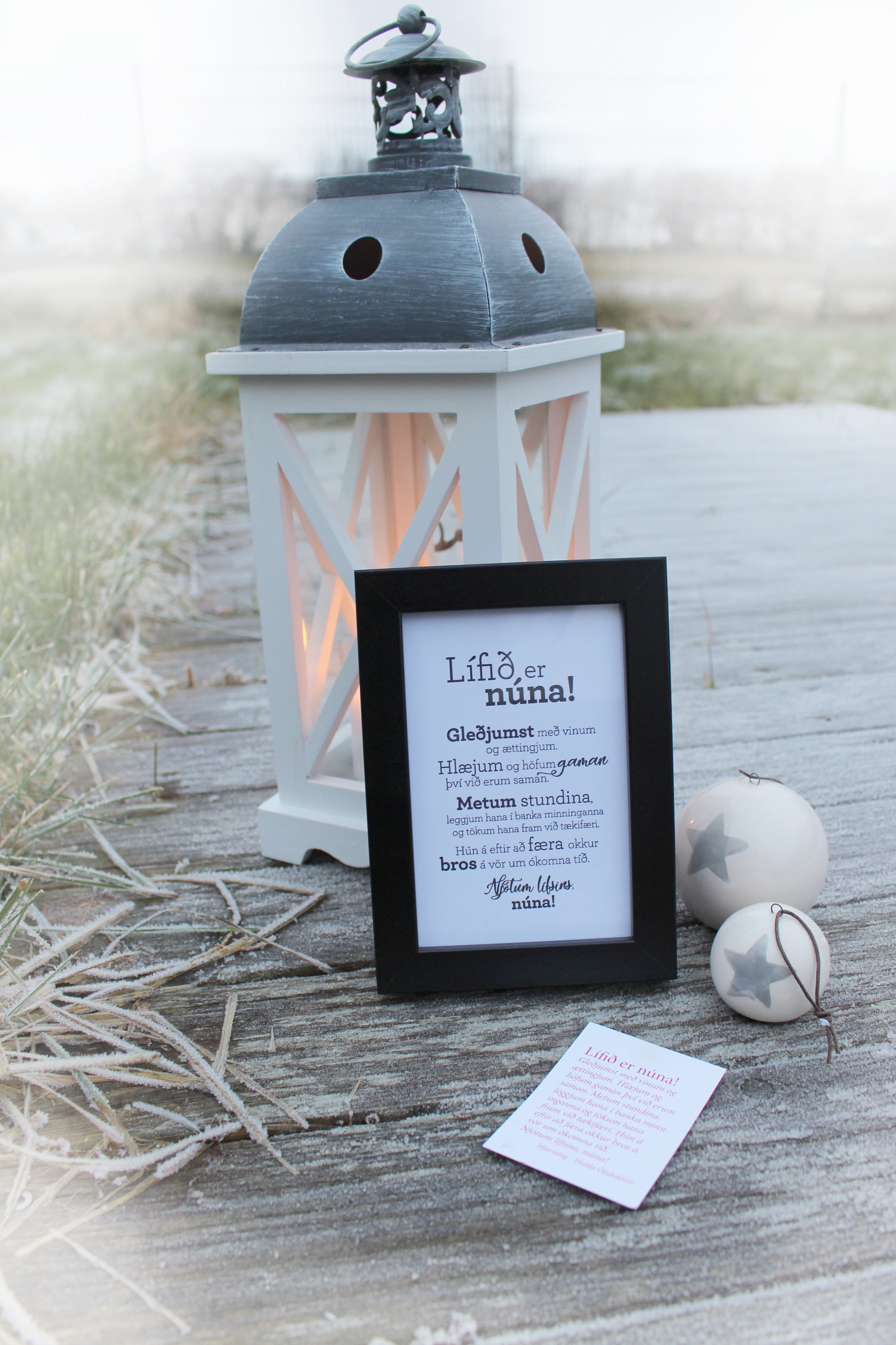 Lífið er núna! - Gullkorn í ramma - Texti eftir Huldu Ólafsdóttur